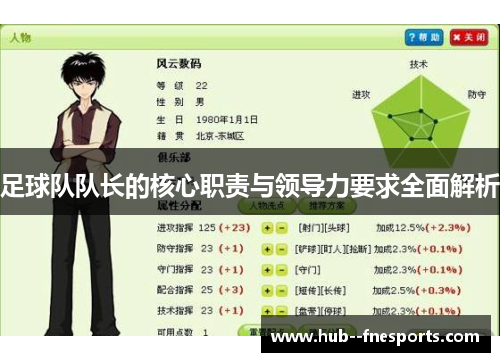 足球队队长的核心职责与领导力要求全面解析